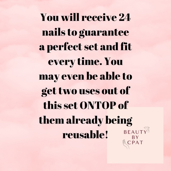 24 SET PRESS ON NAILS No Sizing Needed! RTS - Picture 2 of 4